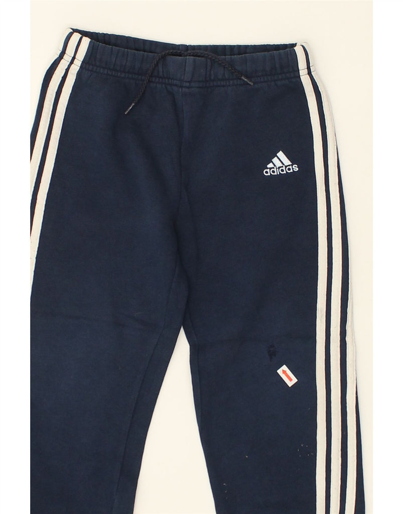 ADIDAS Boys Tracksuit Trousers 3-4 Years Navy Blue Cotton | Vintage Adidas | Thrift | Second-Hand Adidas | Used Clothing | Messina Hembry 