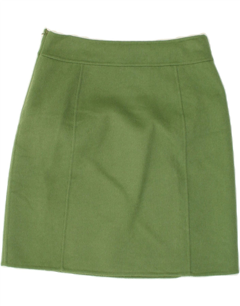 MAX MARA Womens Weekend Straight Skirt UK 10 Small W27  Green Wool | Vintage Max Mara | Thrift | Second-Hand Max Mara | Used Clothing | Messina Hembry 