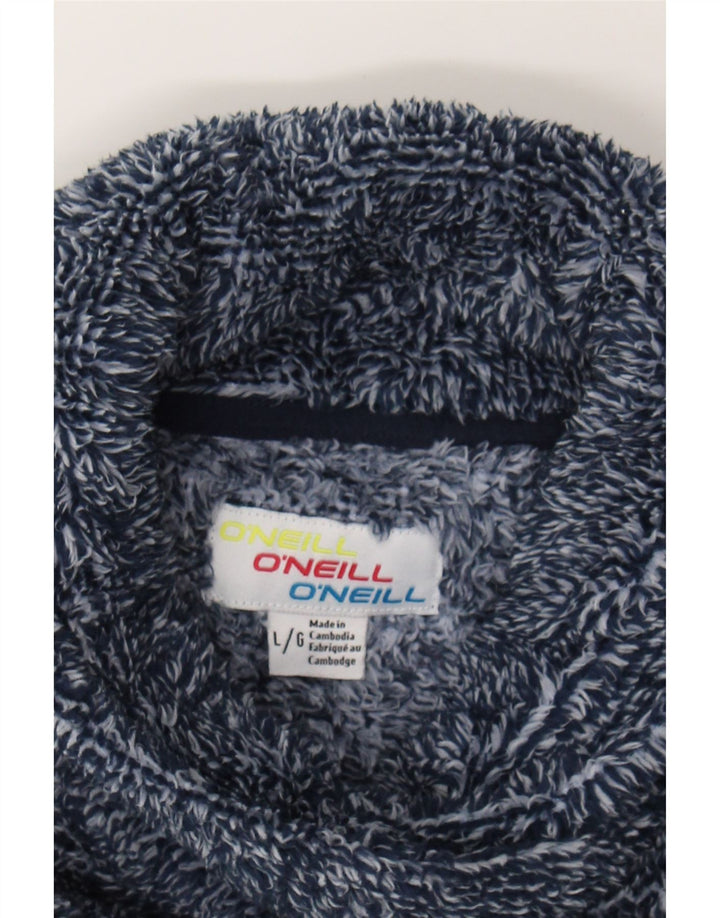 O'NEILL Girls Roll Neck Fleece Jumper 9-10 Years Large Navy Blue Polyester Vintage O'Neill and Second-Hand O'Neill from Messina Hembry 