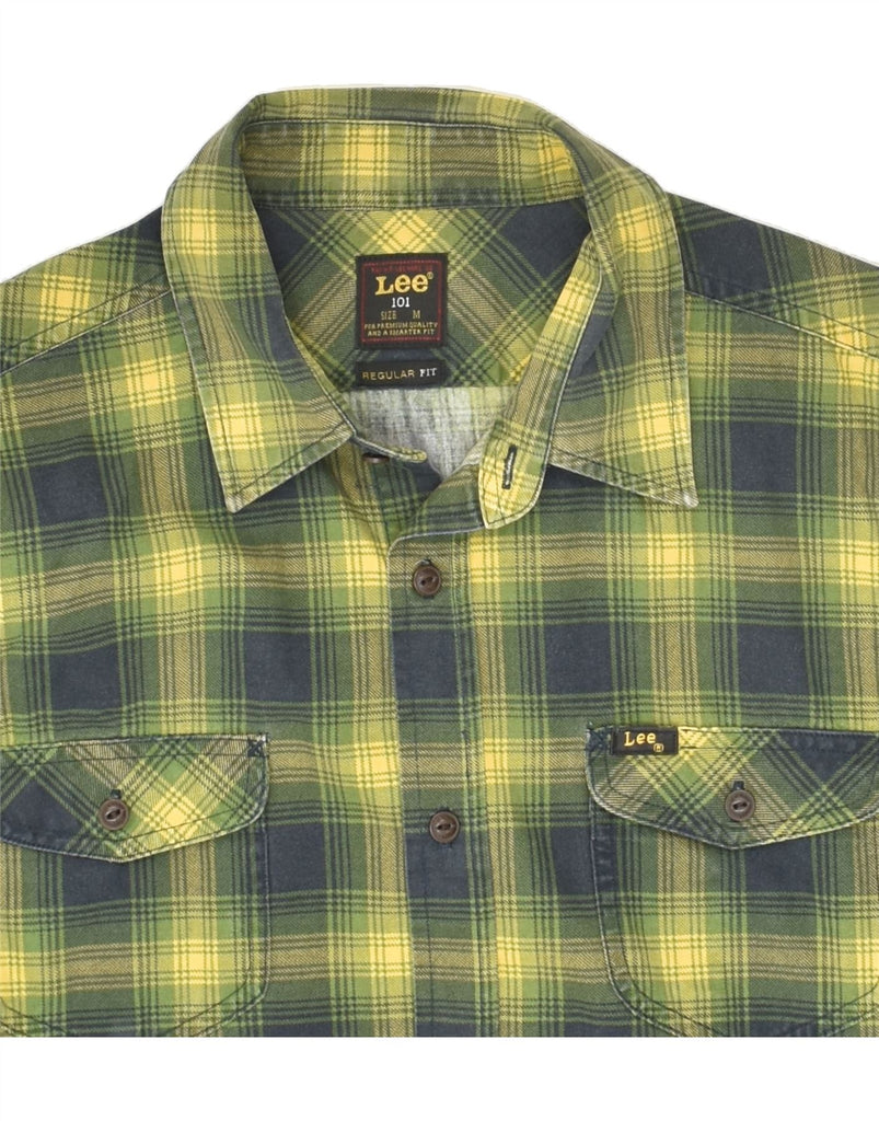 LEE Mens Regular Fit Shirt Medium Green Check Cotton | Vintage Lee | Thrift | Second-Hand Lee | Used Clothing | Messina Hembry 