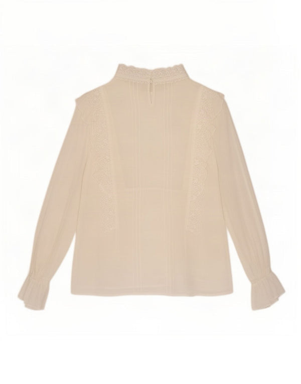 Eri + Ali Womens Long Sleeve Blouse Top UK 14 Medium White Viscose
