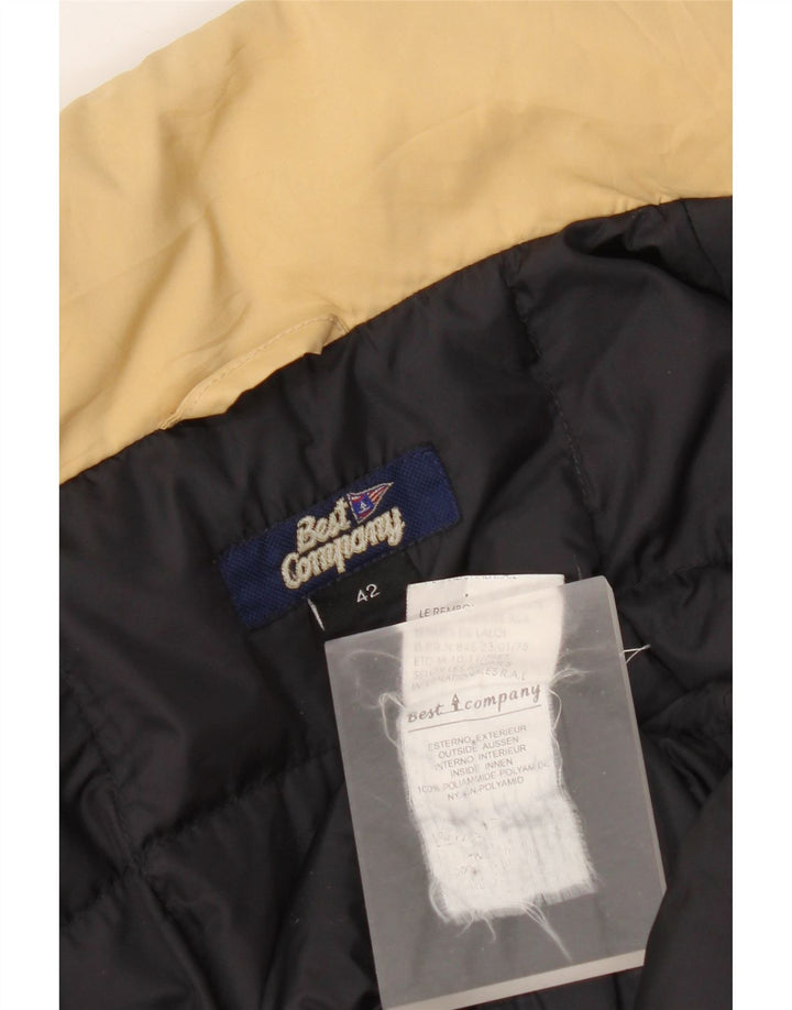 Best Company Womens Padded Coat IT 42 Medium Beige Nylon