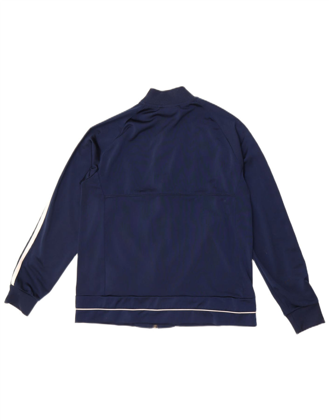 Adidas Boys Tracksuit Top Jacket 13-14 Years Navy Blue Polyester
