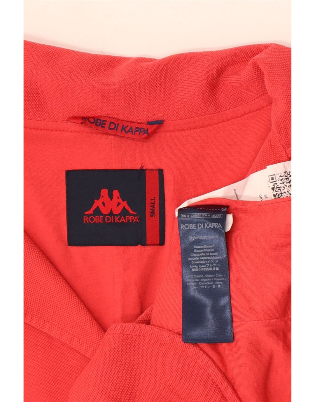 Kappa Womens 3 Button Blazer Jacket UK 10 Small Red Cotton