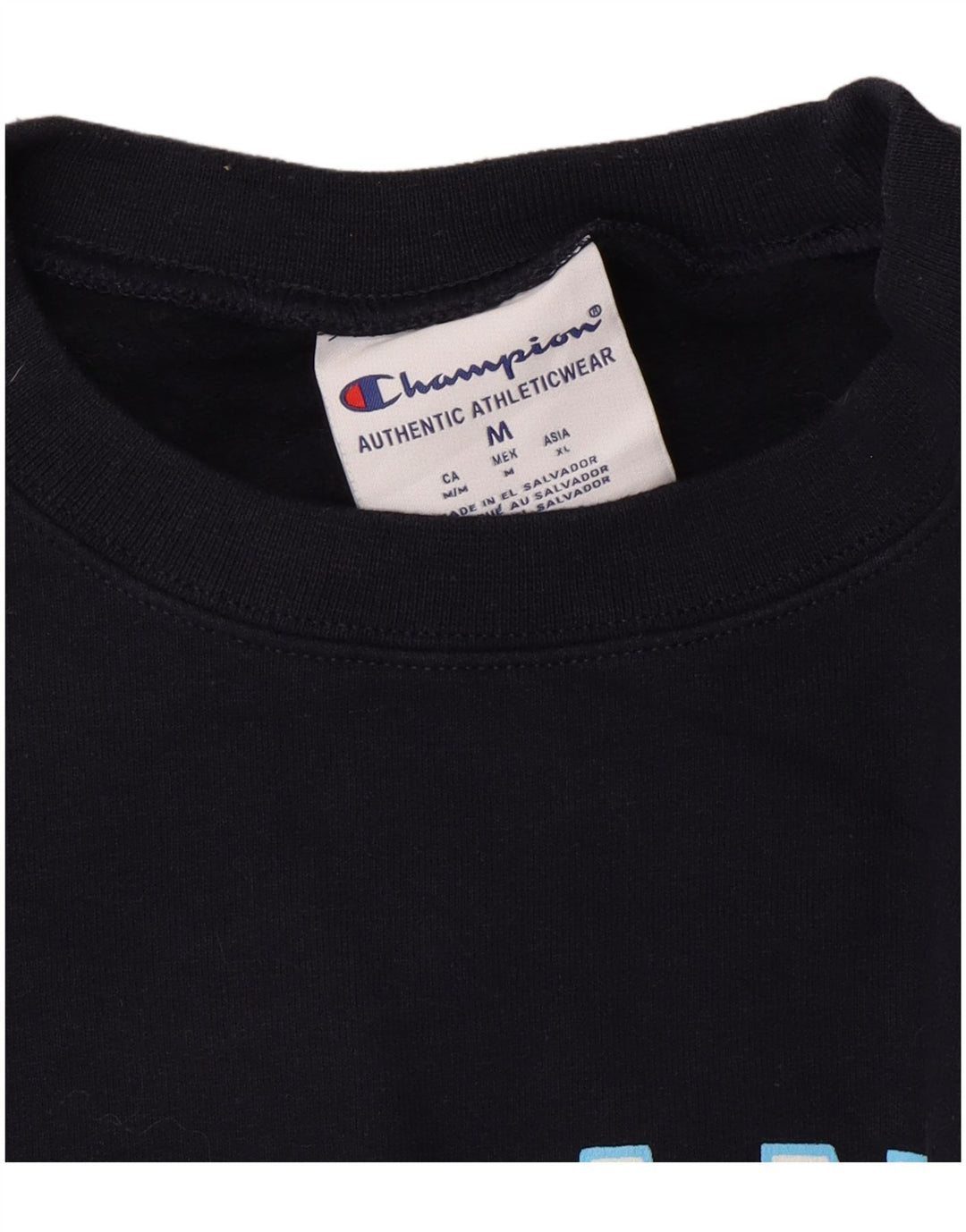 CHAMPION Mens Villanova Graphic Sweatshirt Jumper Medium Navy Blue Cotton