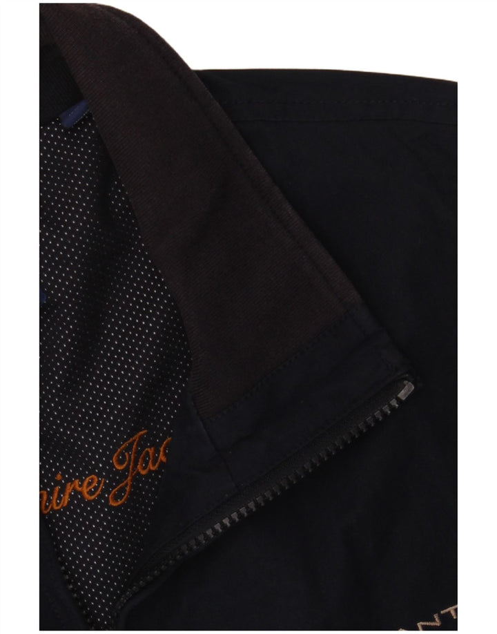 Gant Mens Bomber Jacket UK 38 Medium Navy Blue Polyester