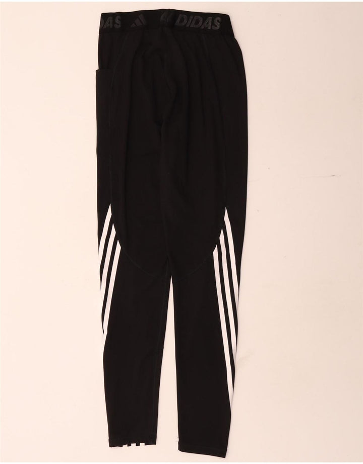 Adidas Womens Graphic Leggings UK 8 Small Black Polyester