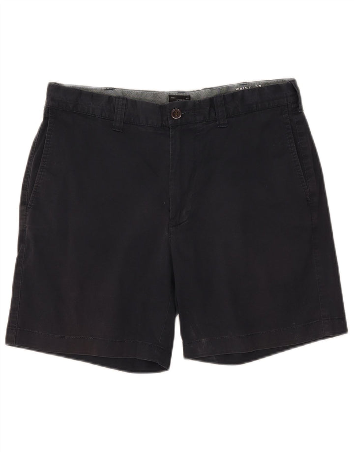J. Crew Mens Chino Shorts W32 Medium Navy Blue Cotton
