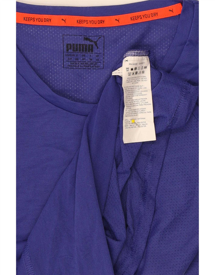 Puma Womens T-Shirt Top UK 10 Small Purple Polyester