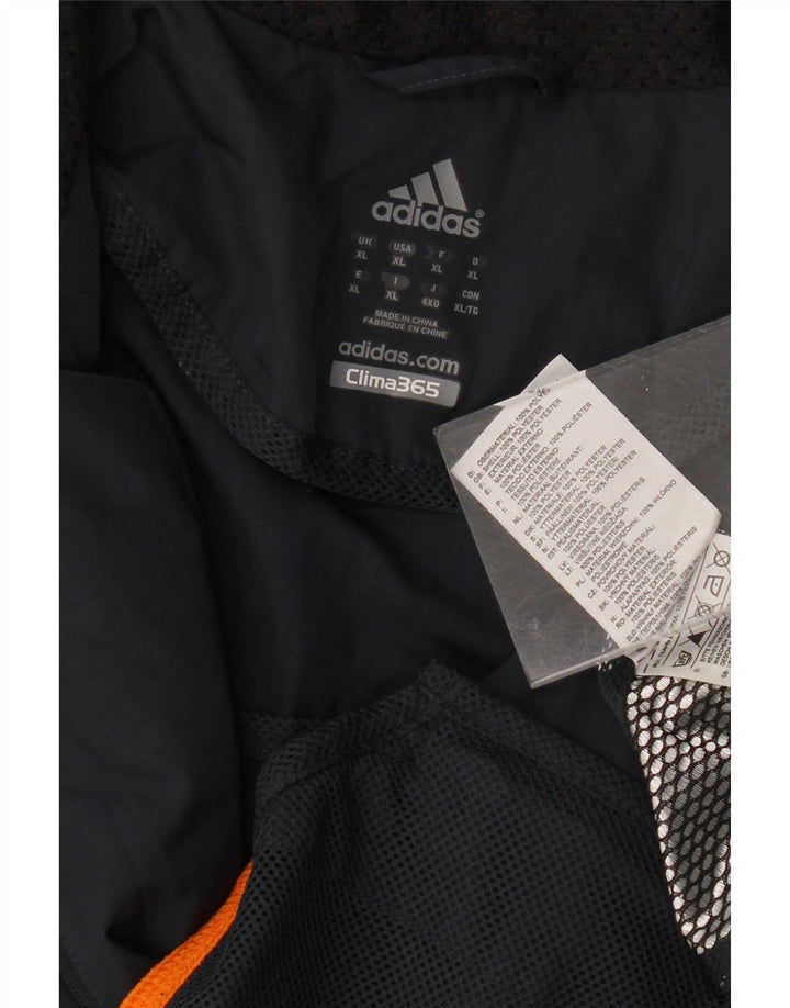 ADIDAS Mens Clima 365 Rain Jacket UK 42 XL Navy Blue Polyester