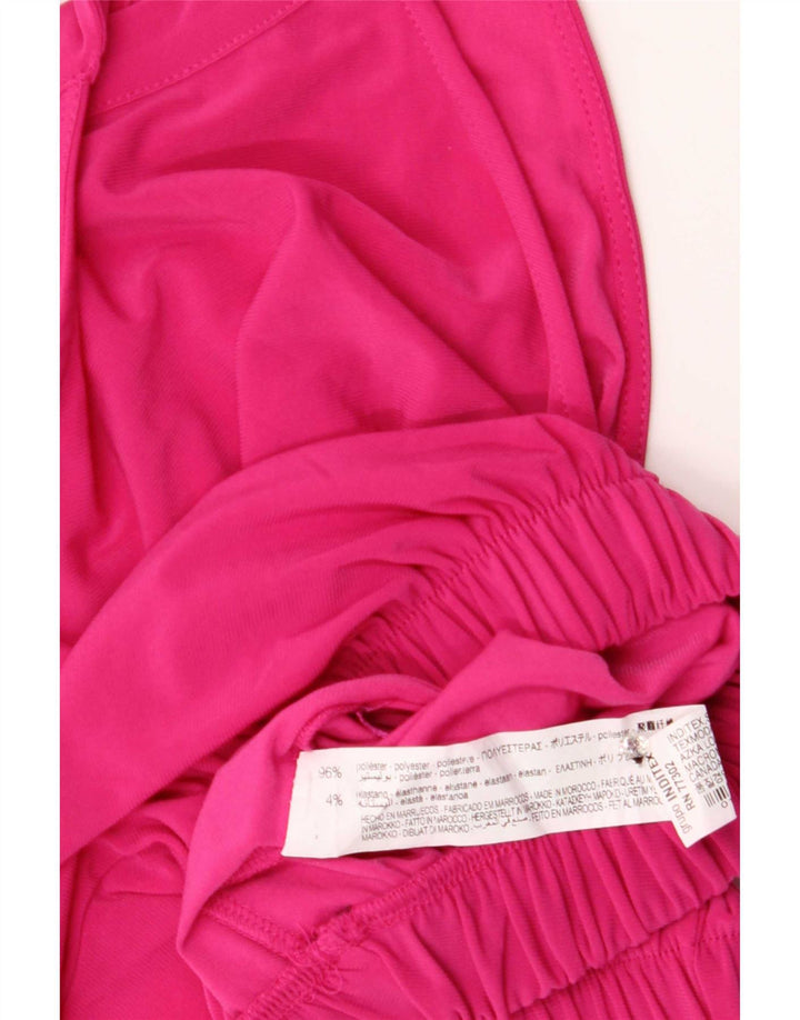 Zara Womens Crop Halter Top UK 8 Small Pink Polyester