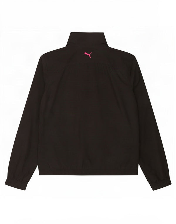 Puma Girls Graphic Tracksuit Top Jacket 11-12 Years Black