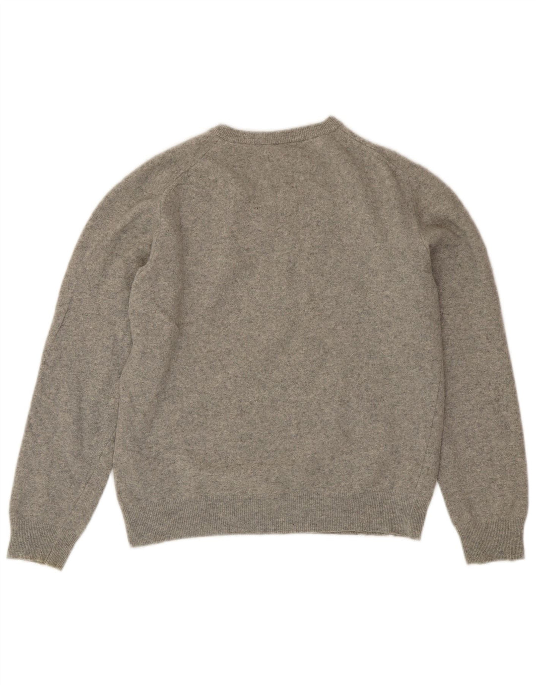 Gant Womens V-Neck Jumper Sweater UK 18 XL Grey Wool