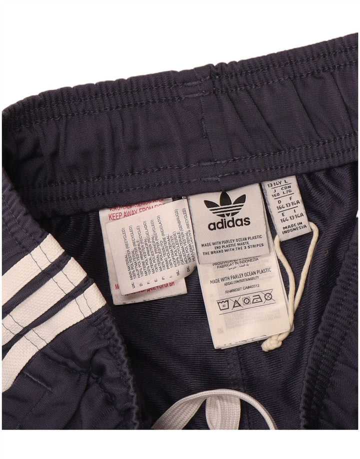 Adidas Boys Tracksuit Trousers Joggers 13-14 Years  Navy Blue Polyester
