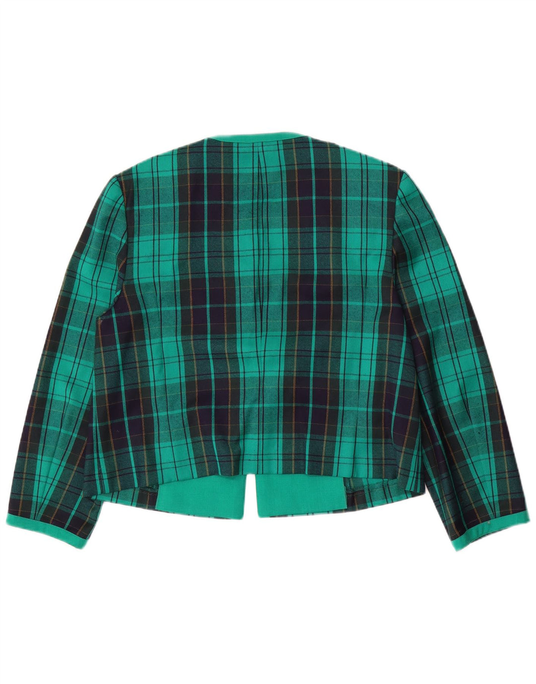Fink Womens Blazer Jacket UK 18 XL Green Check Virgin Wool