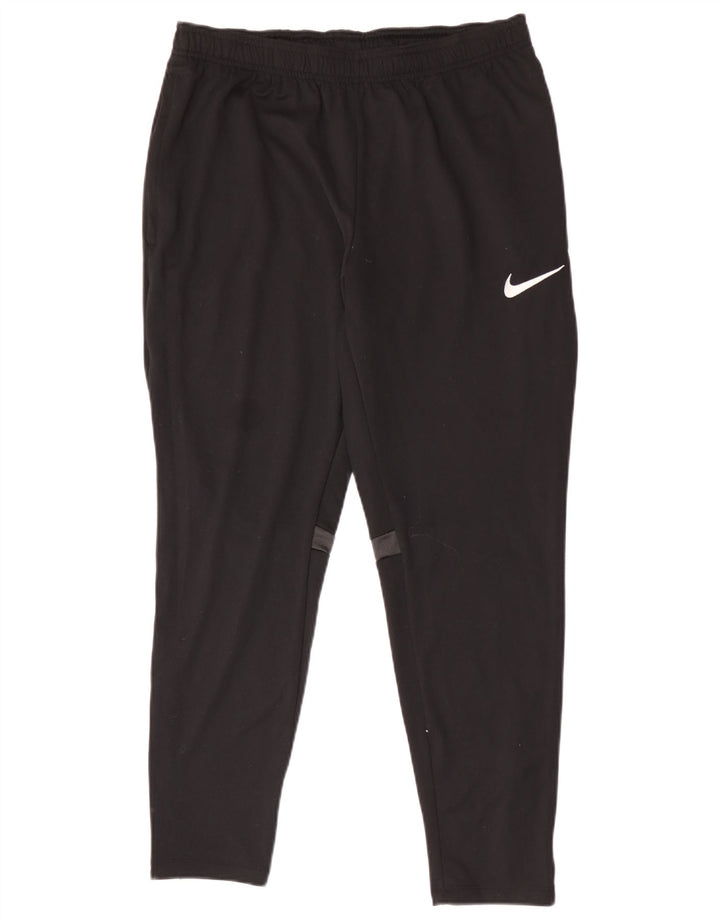 Nike Mens Dri Fit Tracksuit Trousers Large  Black Colourblock Polyester