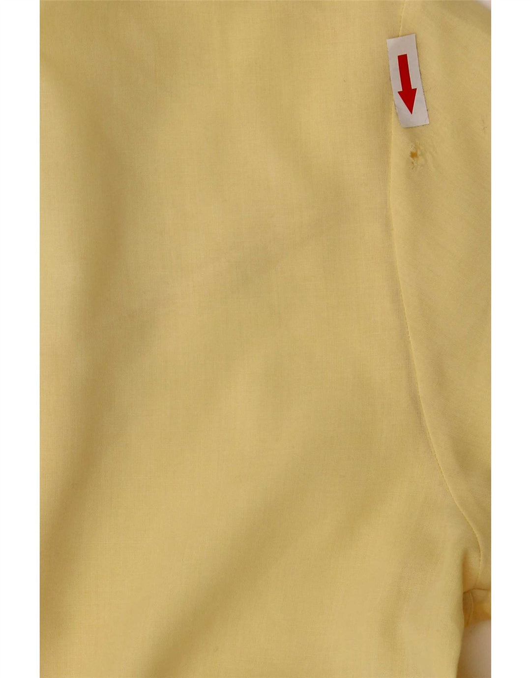 Ambra Womens Short Sleeve Shirt Blouse UK 14 Medium Yellow Polyester