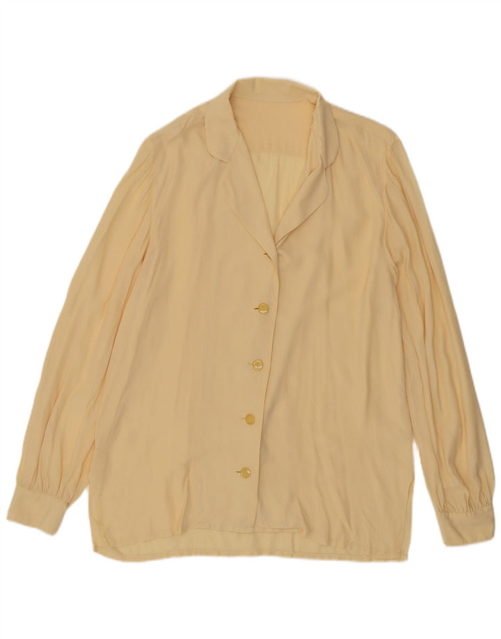 Vintage Womens Shirt UK 16 Large Yellow