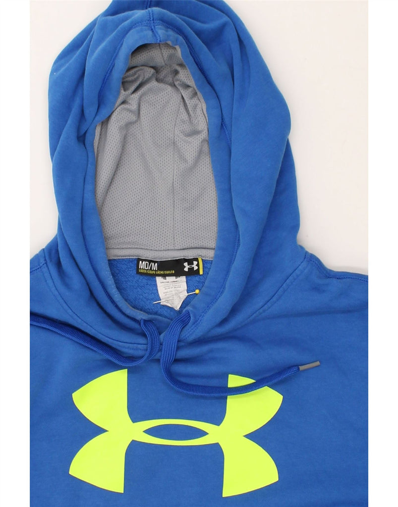 UNDER ARMOUR Mens loose Graphic Hoodie Jumper Medium Blue Cotton | Vintage Under Armour | Thrift | Second-Hand Under Armour | Used Clothing | Messina Hembry 