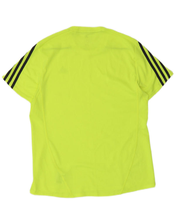 Adidas Mens Climalite T-Shirt Top Medium Yellow Polyester