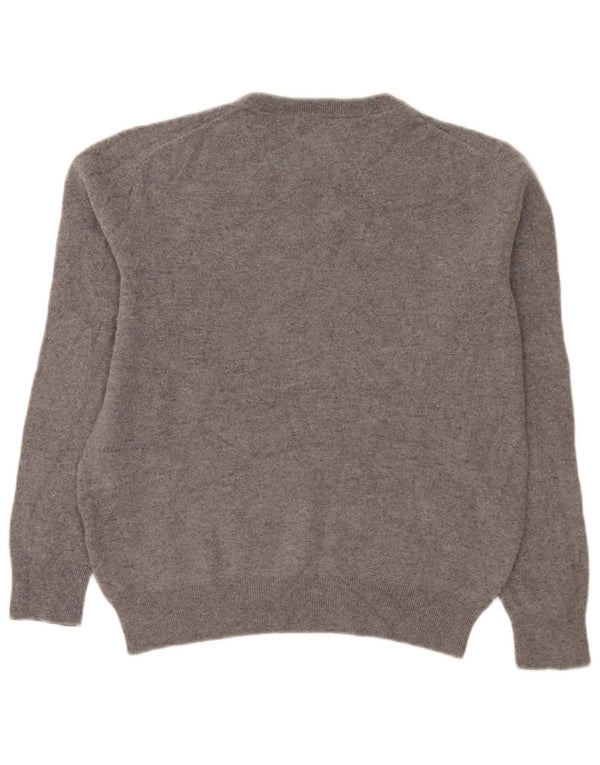 Gant Womens Crew Neck Jumper Sweater UK 14 Medium Grey Wool