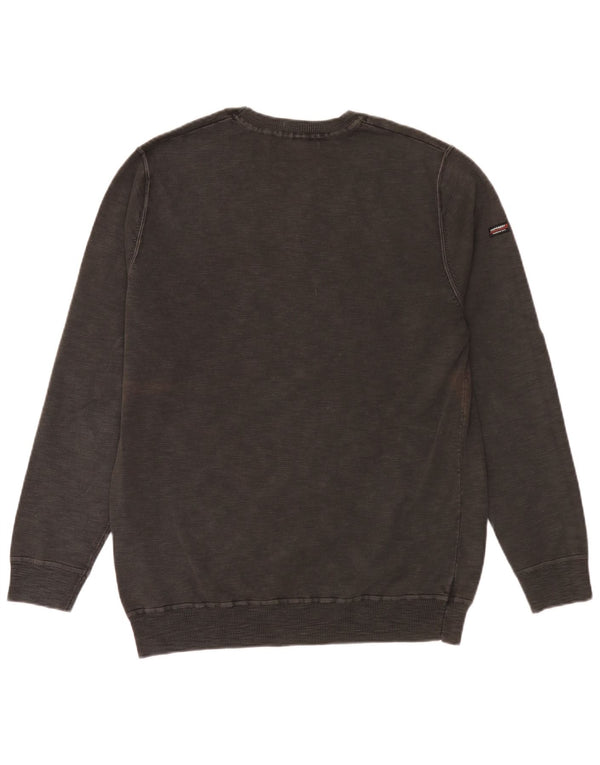 Superdry Mens Sweatshirt Jumper 2XL Grey Cotton