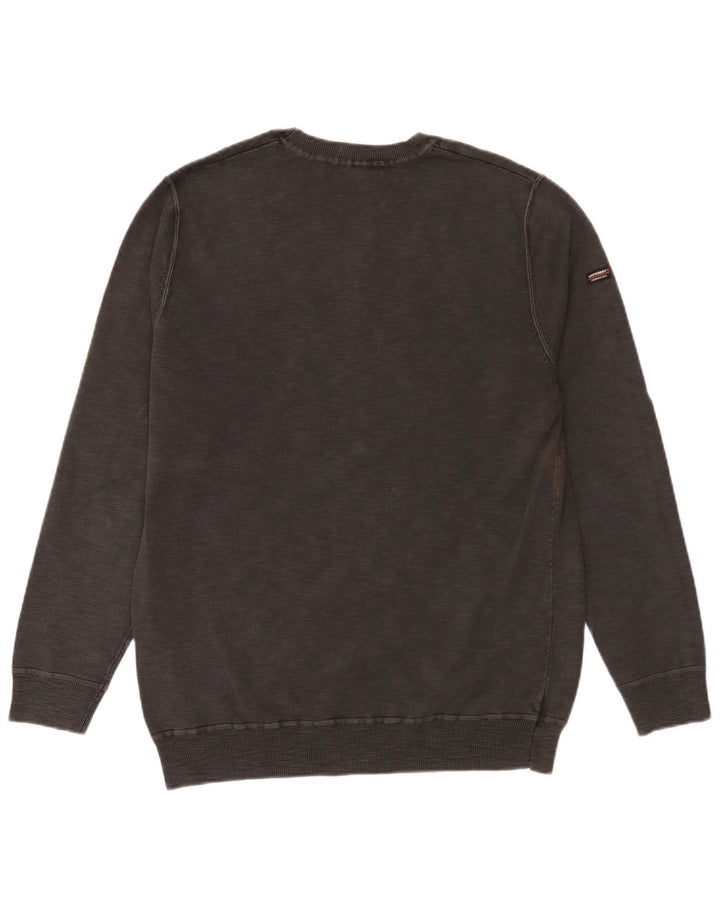 Superdry Mens Sweatshirt Jumper 2XL Grey Cotton