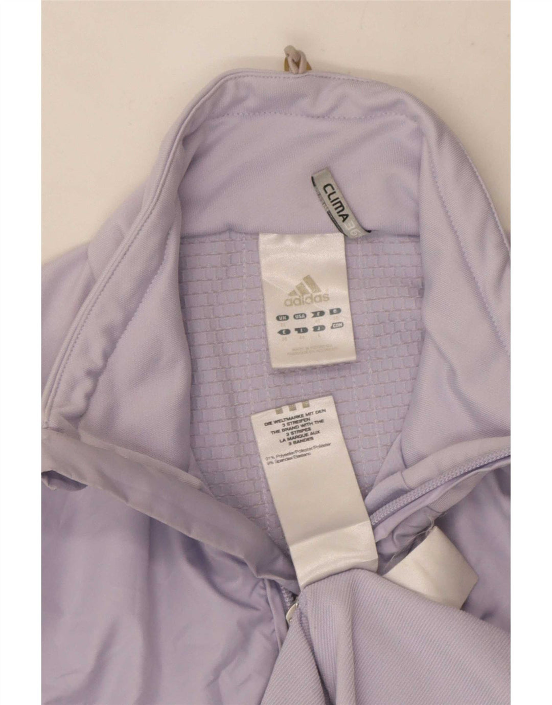 Adidas Womens Clima 365 Tracksuit Top Jacket UK 12 Medium  Purple Polyester
