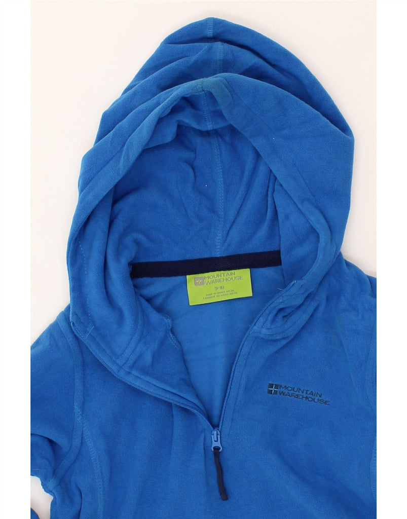 MOUNTAIN WAREHOUSE Boys Fleece Hoodie Jumper 9-10 Years Blue Polyester Vintage Mountain Warehouse and Second-Hand Mountain Warehouse from Messina Hembry 