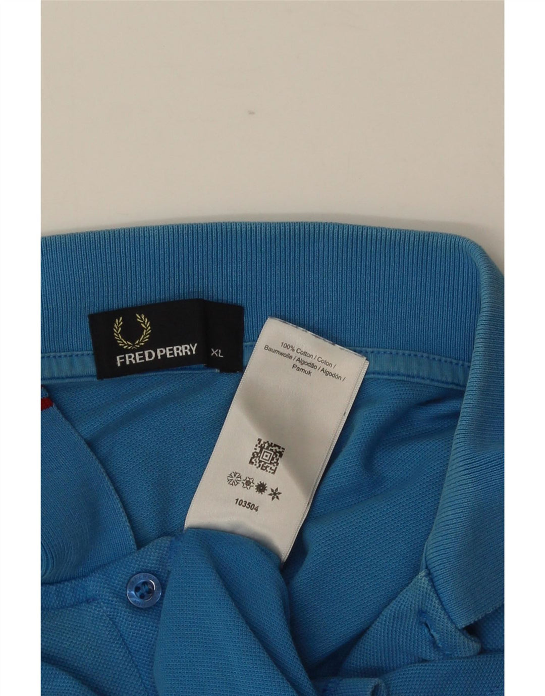 Fred Perry Mens Polo Shirt XL Blue Cotton