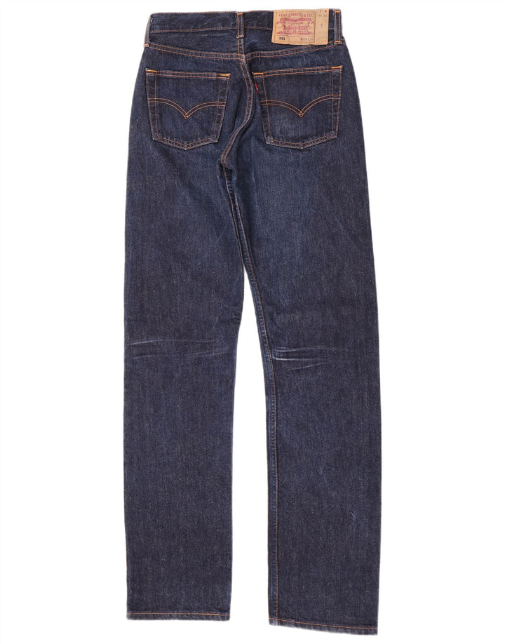 Levi's Mens 501 Straight Jeans W28 L34 Navy Blue Cotton