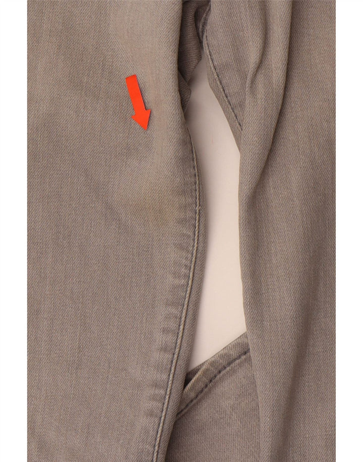 CALVIN KLEIN Womens Straight Jeans W28 L33 Grey Cotton
