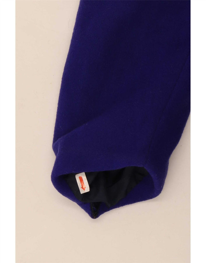Vintage Womens Double Breasted Coat UK 14 Medium Purple Wool