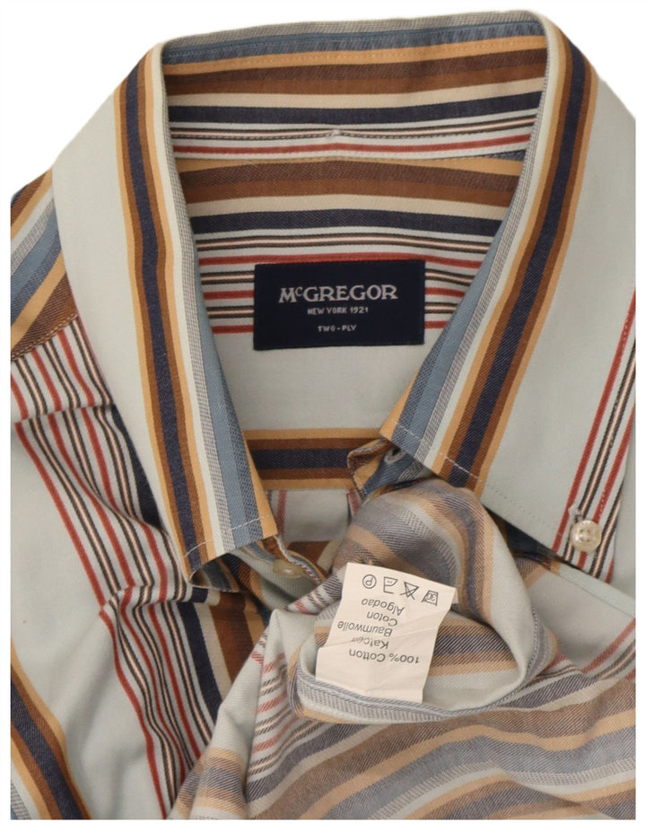 McGregor Mens Shirt Large Multicoloured Striped Cotton