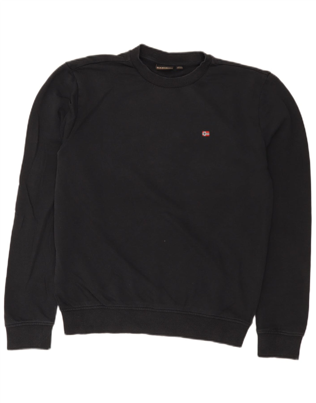 Napapijri Mens Sweatshirt Jumper Small Black Cotton