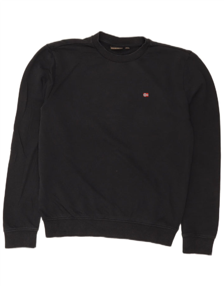 Napapijri Mens Sweatshirt Jumper Small Black Cotton