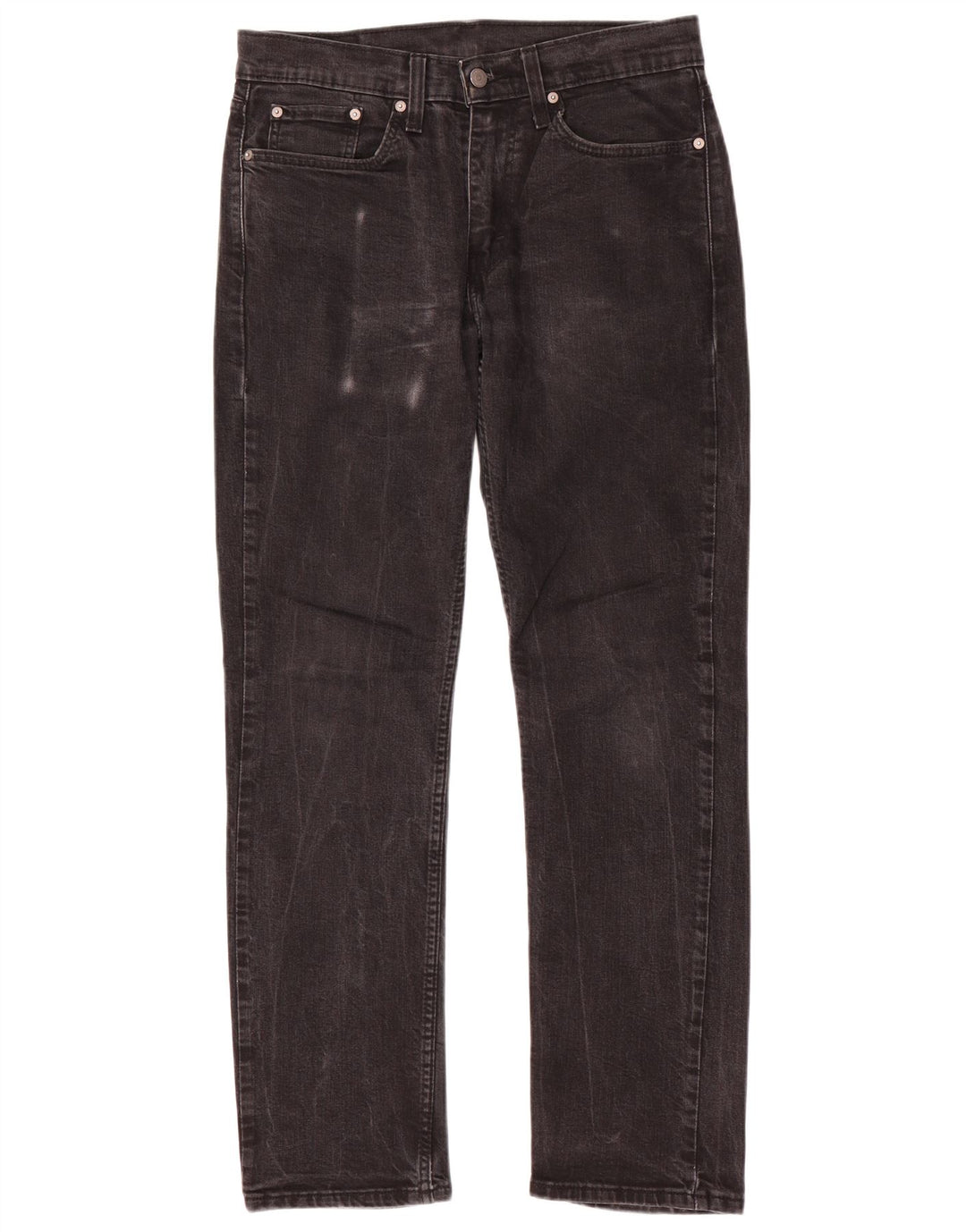 Levi's Mens 514 Straight Jeans W31 L32 Black Cotton