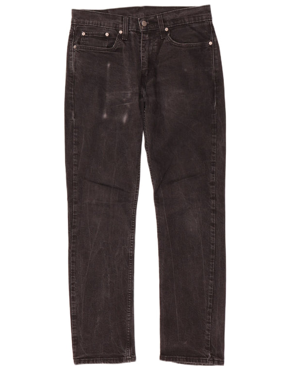 Levi's Mens 514 Straight Jeans W31 L32 Black Cotton