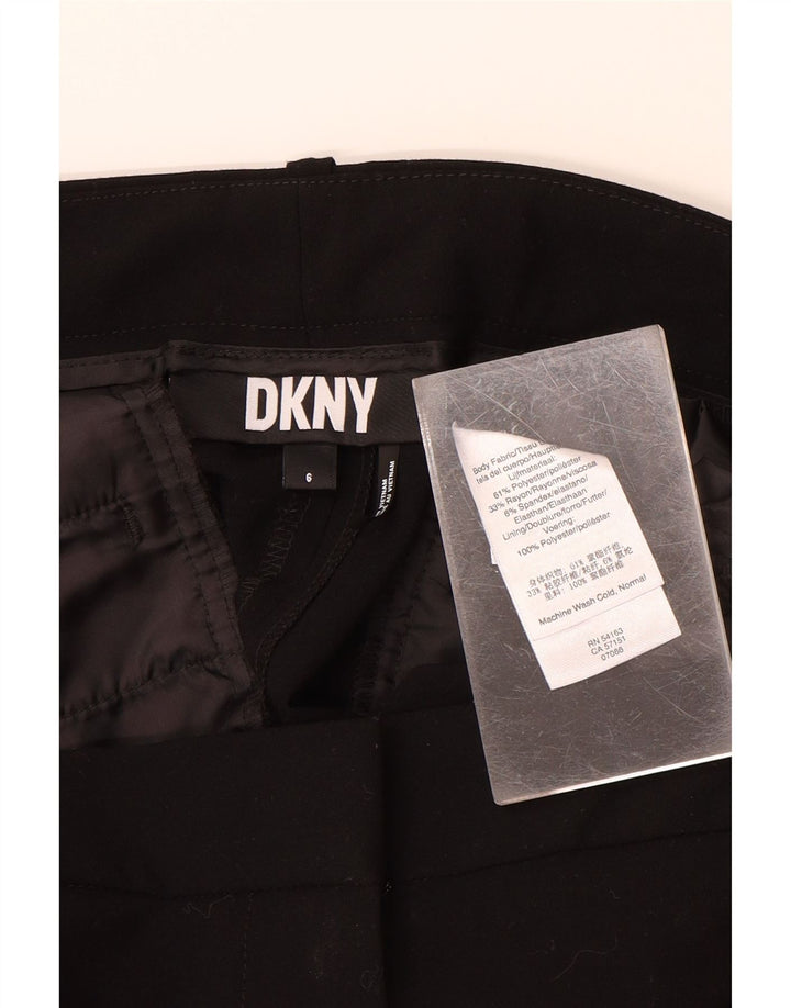 DKNY Womens Slim Chino Trousers US 6 Medium W32 L29 Black Polyester