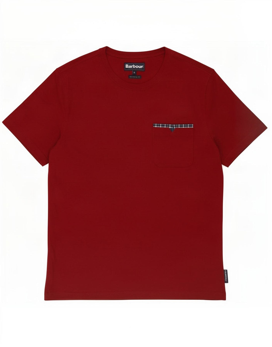 Barbour Mens Tailored Fit T-Shirt Top Medium Burgundy Cotton