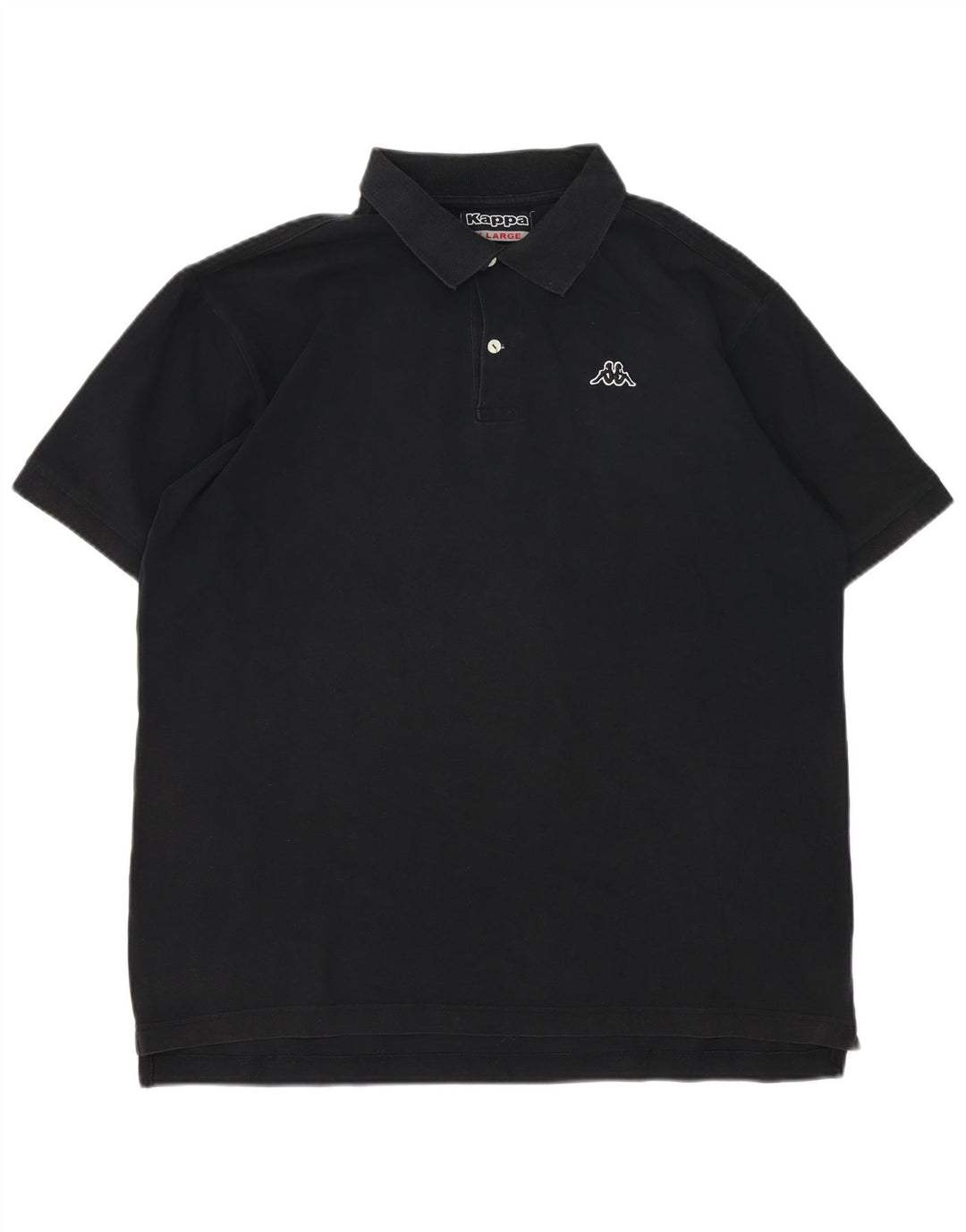 KAPPA Mens Polo Shirt XL Black Cotton