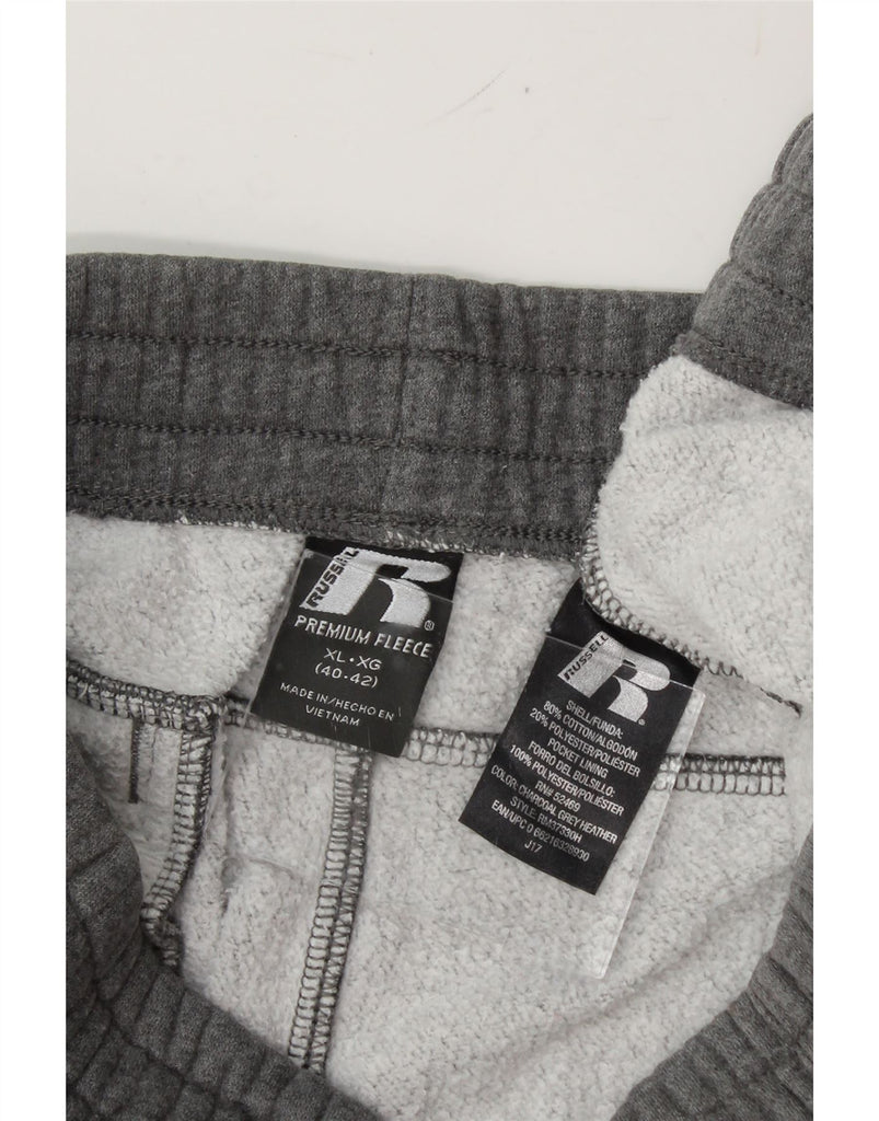 RUSSELL ATHLETIC Mens Crop Tracksuit Trousers XL Grey Cotton Vintage Russell Athletic and Second-Hand Russell Athletic from Messina Hembry 