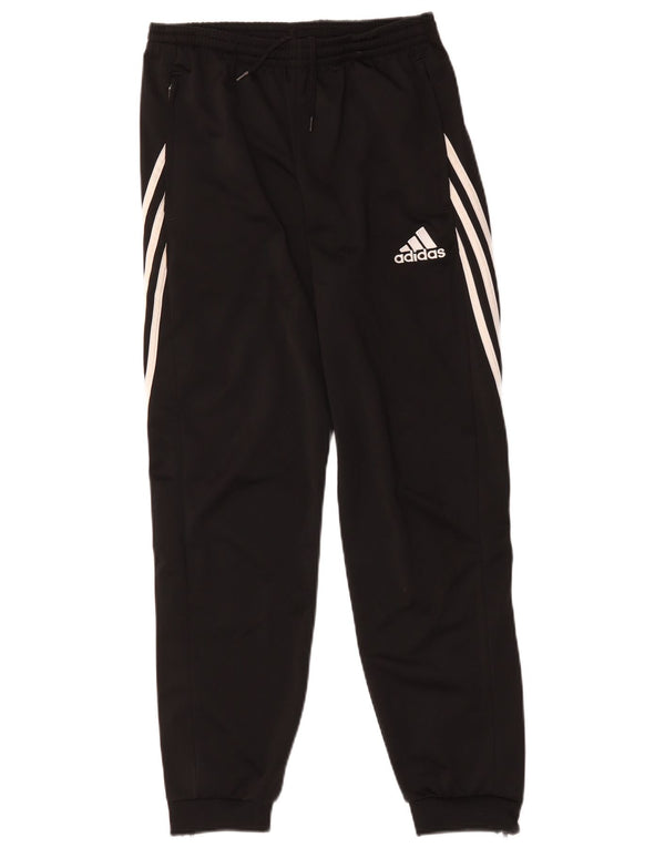 Adidas Boys Tracksuit Trousers Joggers 13-14 Years XL Black Polyester