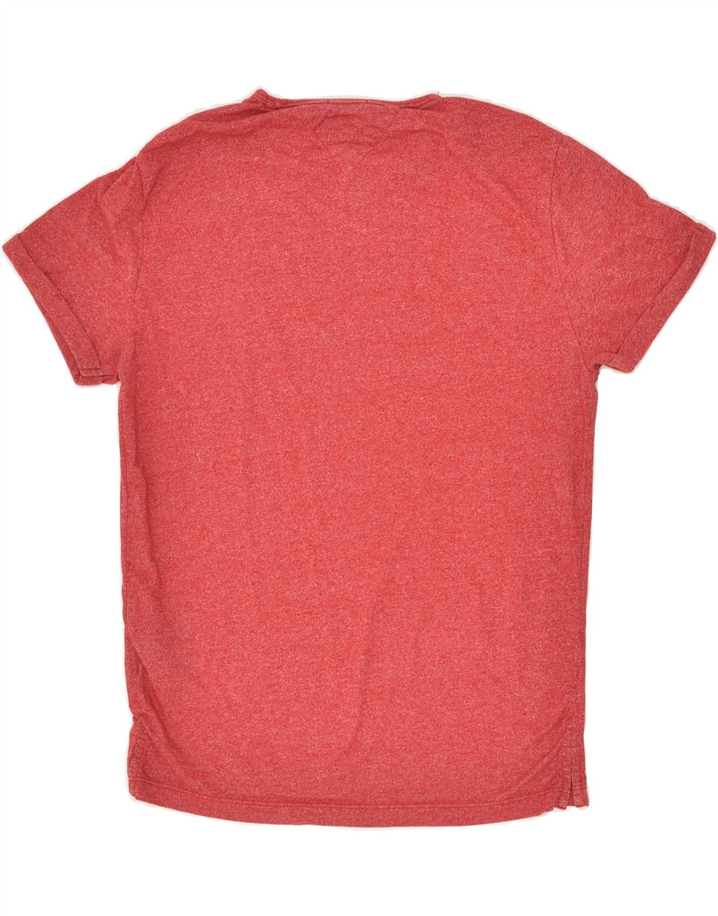 TOMMY HILFIGER Mens Regular Fit T-Shirt Top XS Red Flecked Cotton Vintage Tommy Hilfiger and Second-Hand Tommy Hilfiger from Messina Hembry 