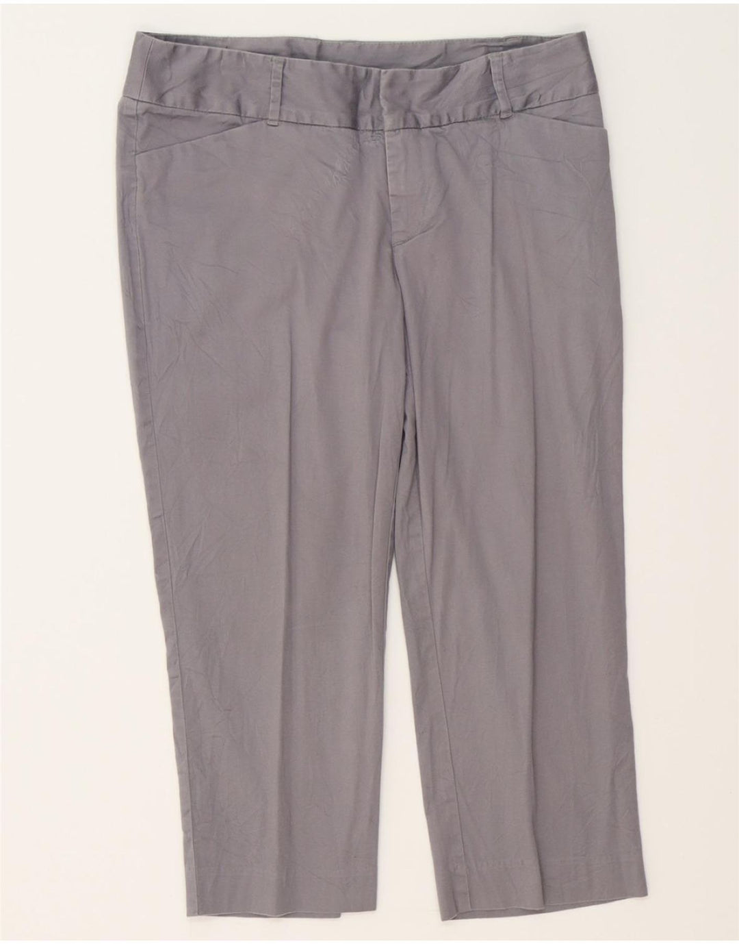 MOSSIMO Womens Straight Capri Trousers US 10 Large W34 L21 Grey Cotton Vintage Mossimo and Second-Hand Mossimo from Messina Hembry 