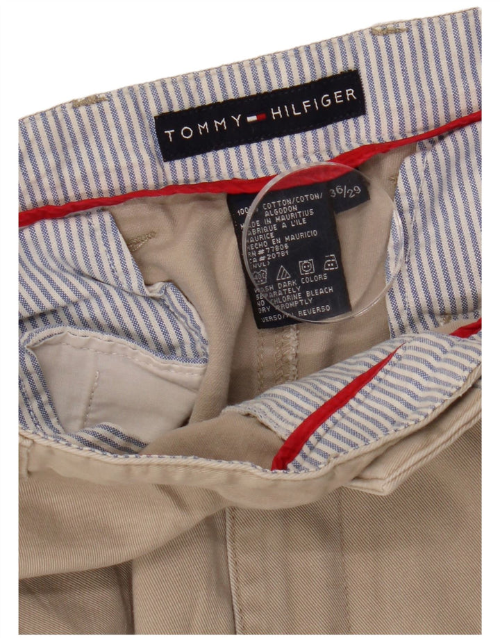 TOMMY HILFIGER Mens Straight Cargo Trousers W36 L29 Beige Cotton