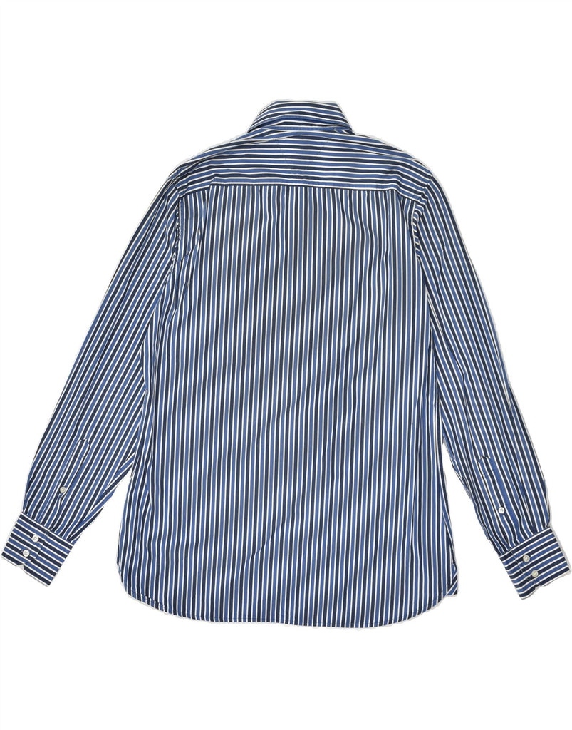 TOMMY HILFIGER Mens Shirt Medium Blue Striped Cotton | Vintage Tommy Hilfiger | Thrift | Second-Hand Tommy Hilfiger | Used Clothing | Messina Hembry 