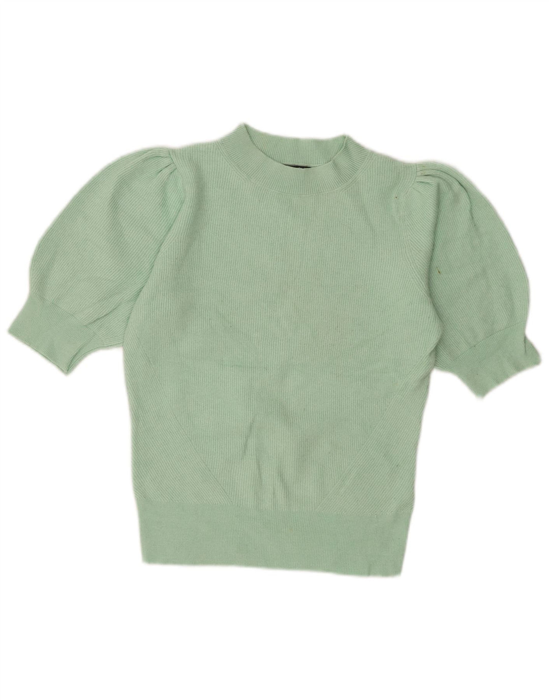 Marks & Spencer Womens Crop Turtle Neck Jumper Sweater UK 10 Small Green