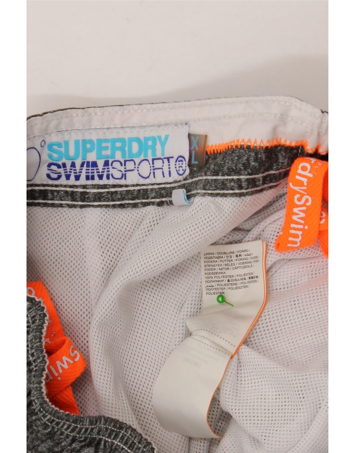 Superdry Mens Graphic Swimming Shorts XL  Grey Flecked Polyester