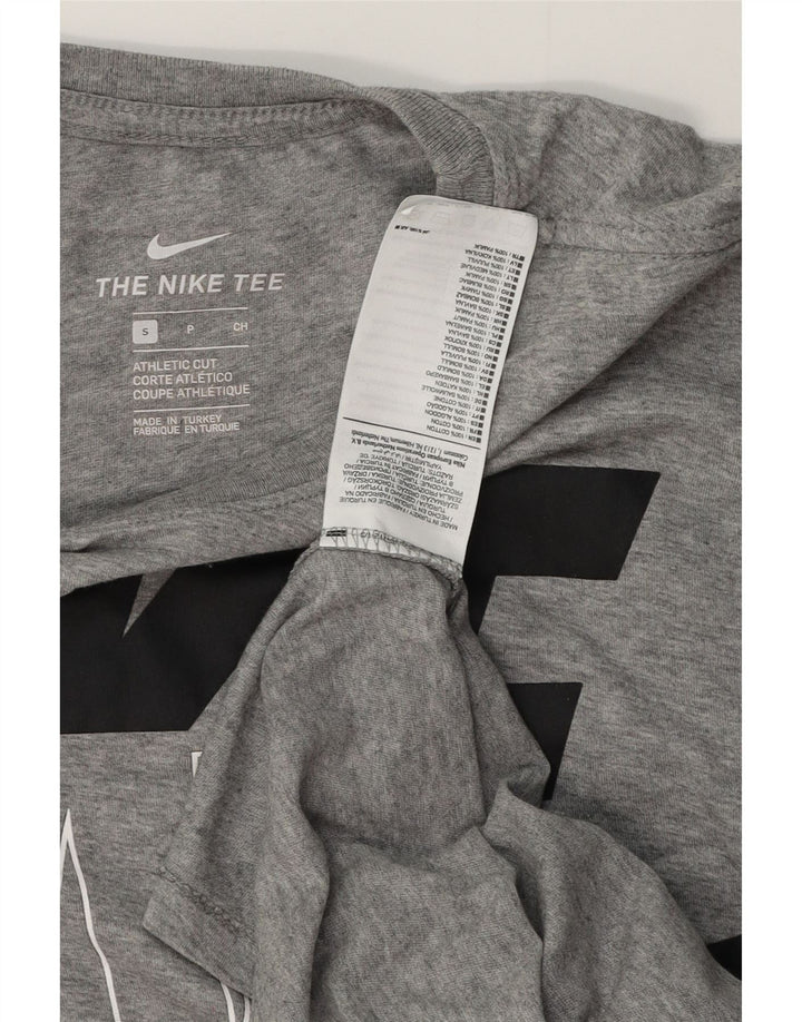 NIKE Mens Athletic Fit  Graphic T-Shirt Top Small Grey Cotton